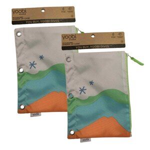 Yoobi Single Zipper Pencil Case Abstract Mountains 2pk